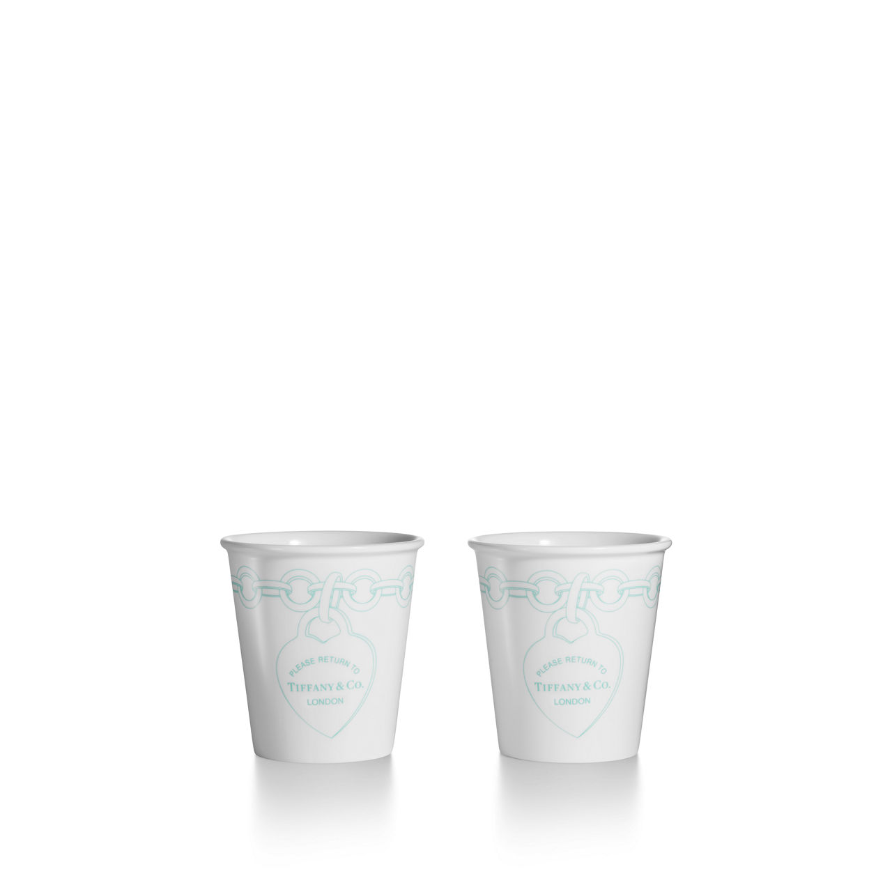 Return to Tiffany™:Etched Coffee Cups in Bone China, Set of Two image number 0