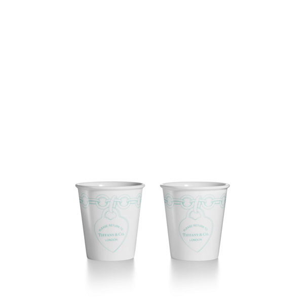 Return to Tiffany™:Etched Coffee Cups in Bone China, Set of Two