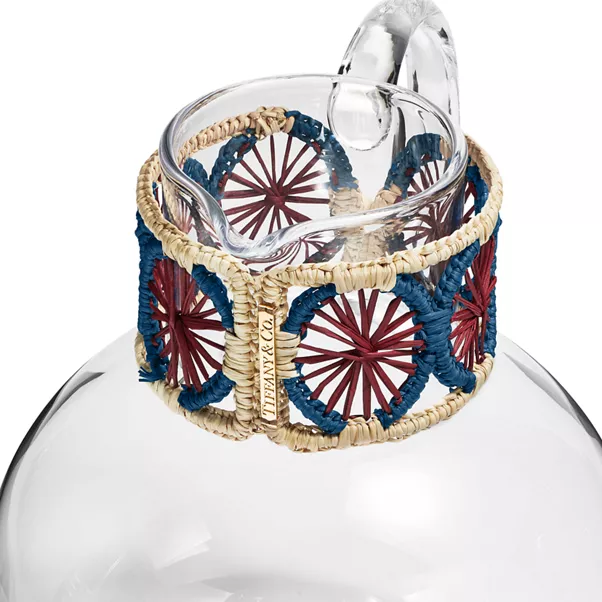 Refresher Set in Crystal Glass and Multicolored Raffia