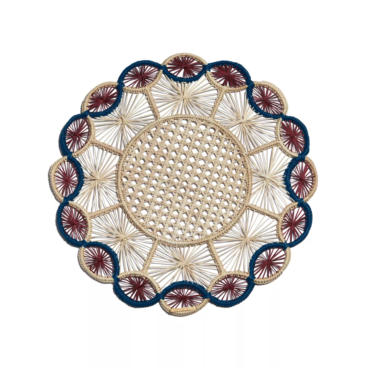 Platzdeckchen aus mehrfarbigem Raffiabast