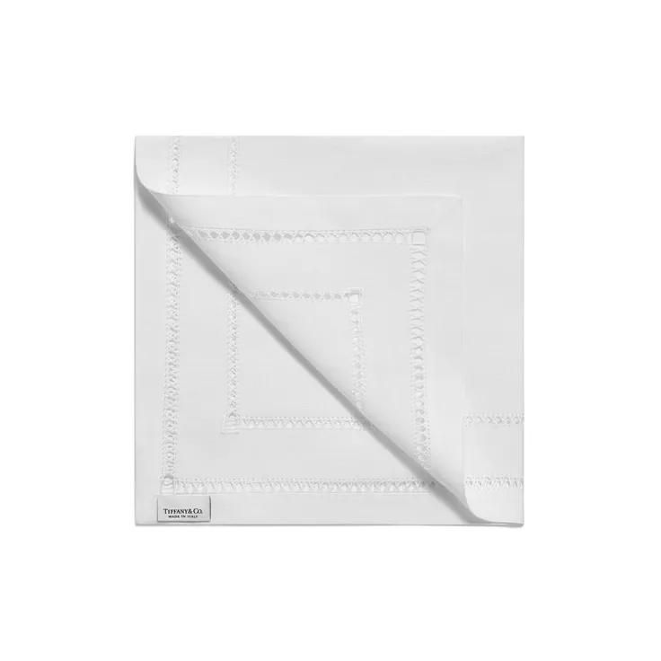 Tiffany Heritage:Napkins Set of Four, in White Linen, 1