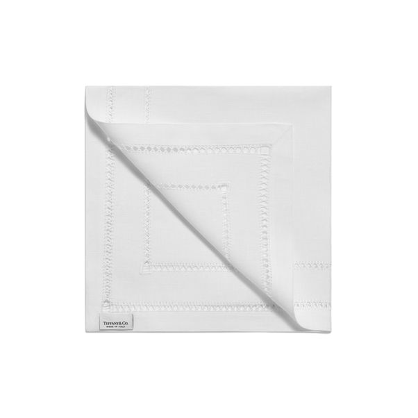 Tiffany Heritage:Napkins Set of Four, in White Linen