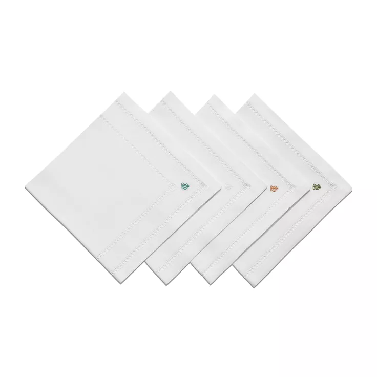Tiffany Heritage:Napkins Set of Four, in White Linen, 2