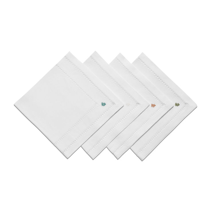 Tiffany Heritage:Napkins Set of Four, in White Linen image number 2