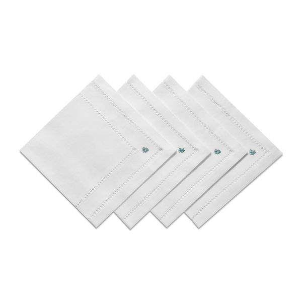 Tiffany Heritage:Napkins Set of Four, in White Linen