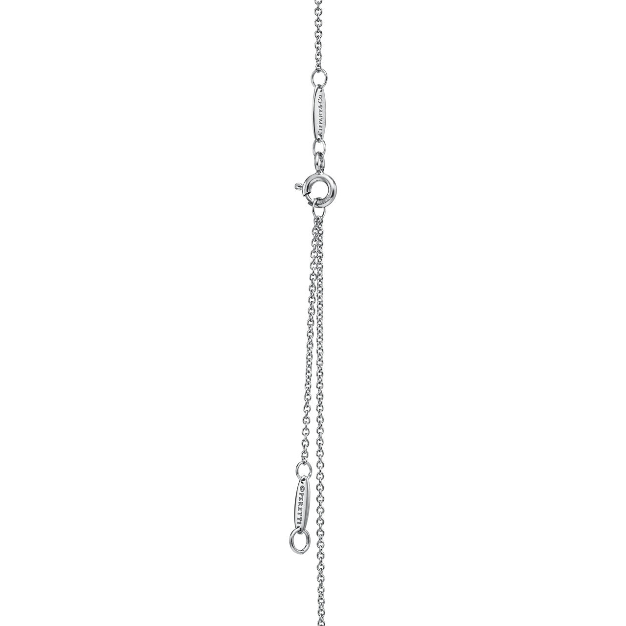 Elsa Peretti®:Open Heart Pendant in Platinum with Diamonds image number 3