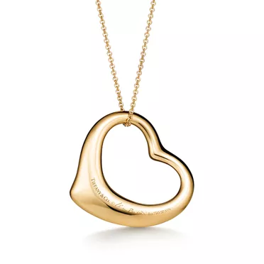 Elsa Peretti®:Open Heart Pendant in Yellow Gold, 2