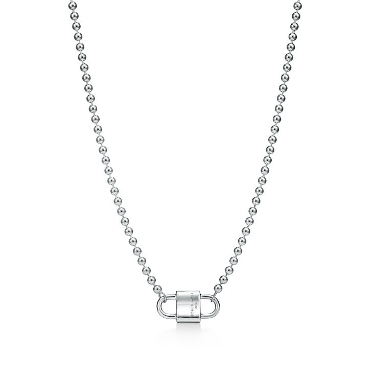 Tiffany 1837®:Small Double Lock Bead Necklace in Sterling Silver image number 4