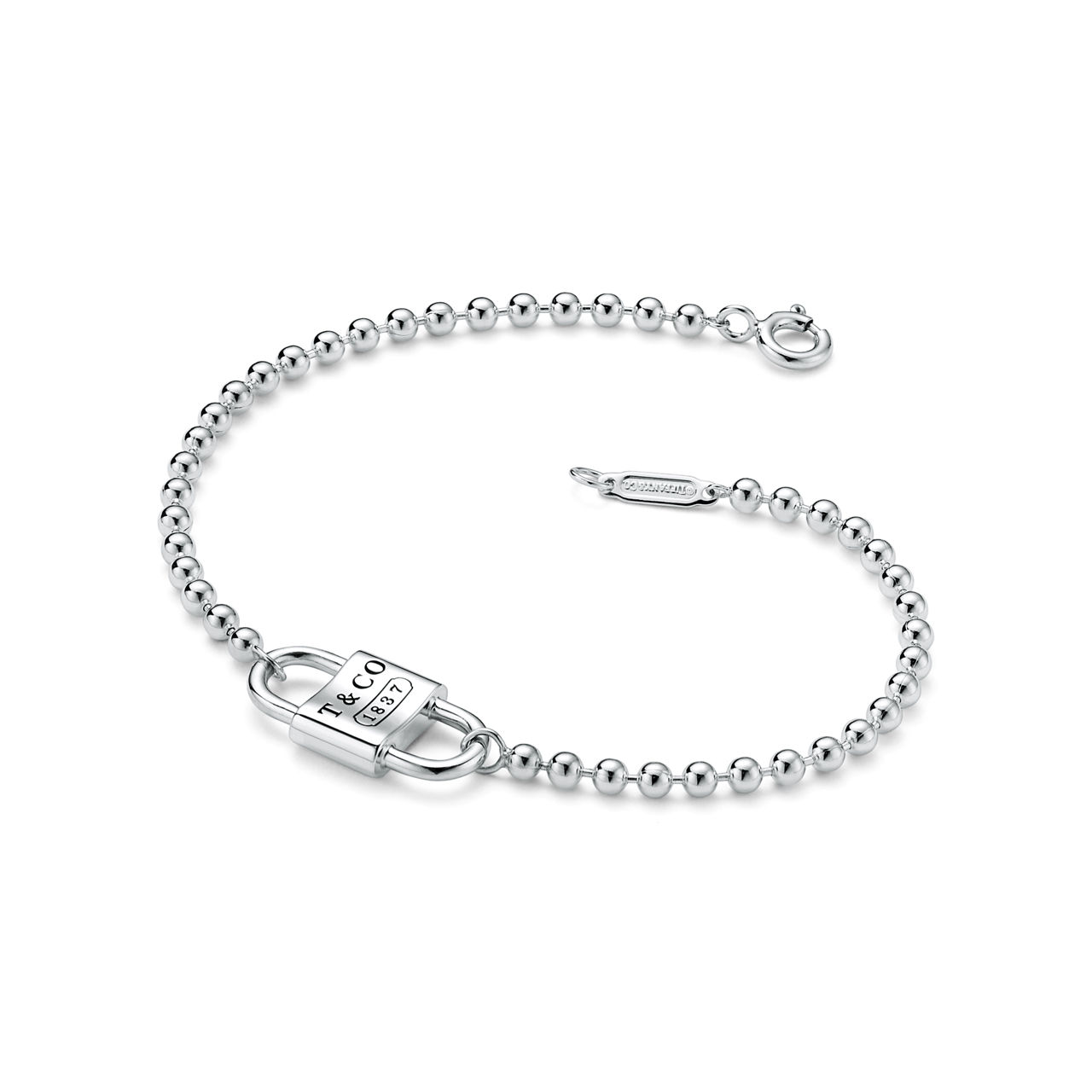 Tiffany 1837®:Small Double Lock Bead Bracelet in Sterling Silver image number 2