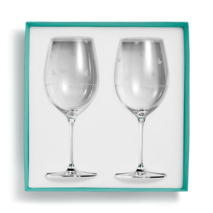 Tiffany Jardin:Red Wine Glasses in Etched Glass, Set of Two image number 2