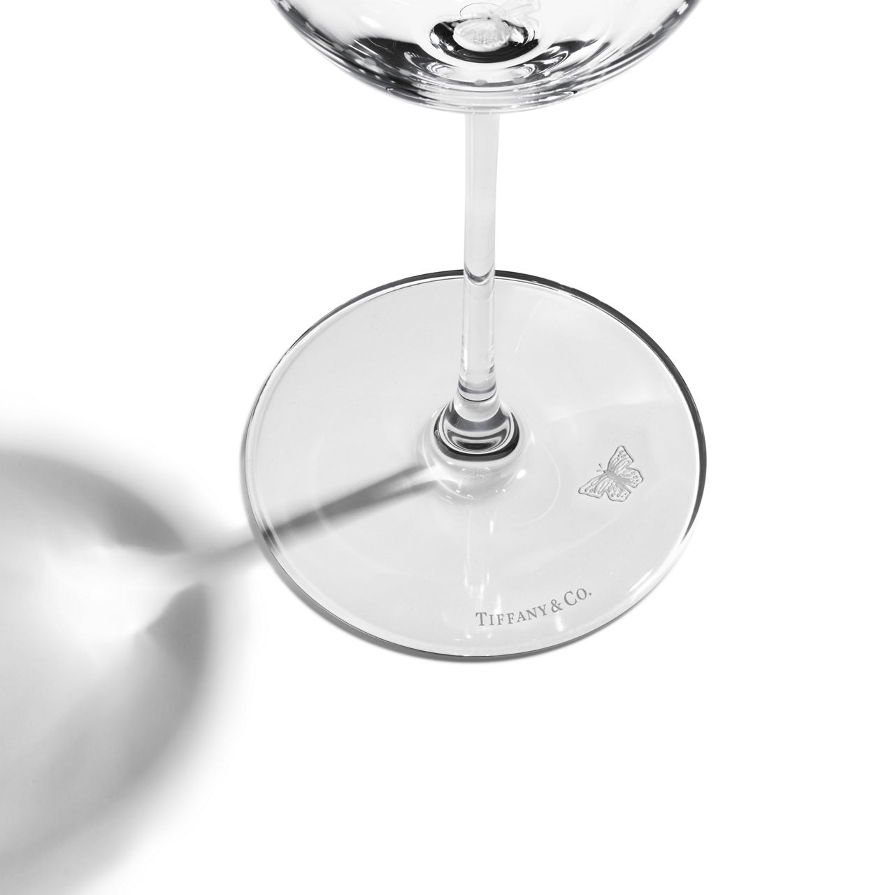 Weißweingläser aus geätztem Glas, 2er-Set