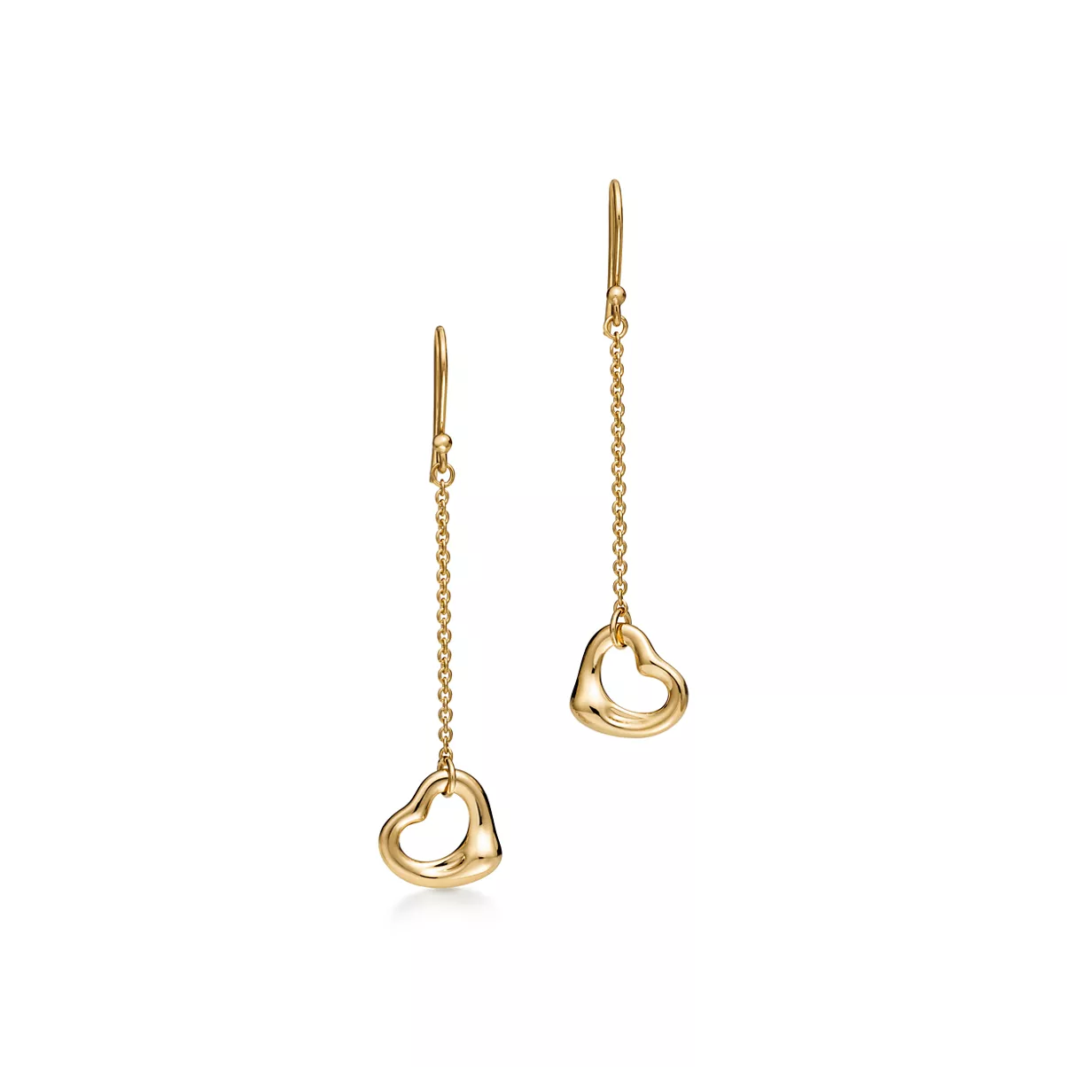 Pendientes Open Heart de oro amarillo