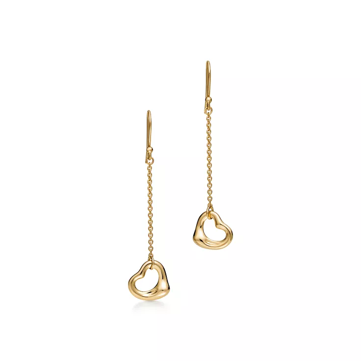 Elsa Peretti®:Open Heart Earrings in Yellow Gold, 5