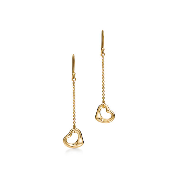 Elsa Peretti®:Open Heart Earrings in Yellow Gold