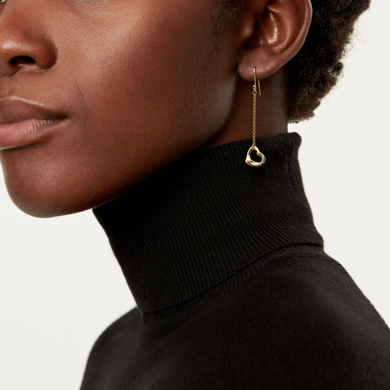 Pendientes Open Heart de oro amarillo