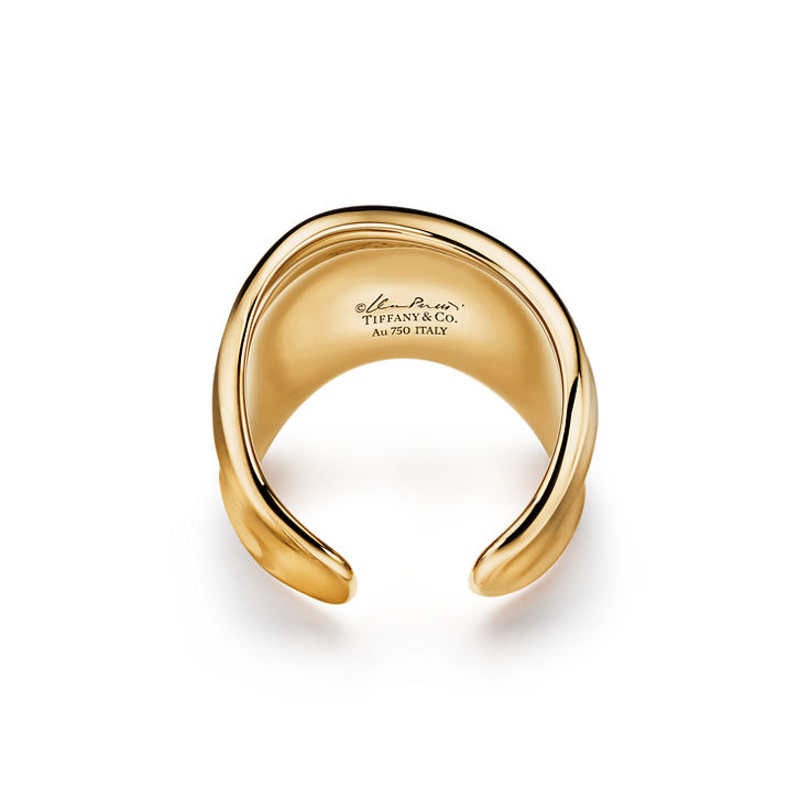 Elsa Peretti®:Bague Bone en or jaune 18 carats numéro dimage {1}