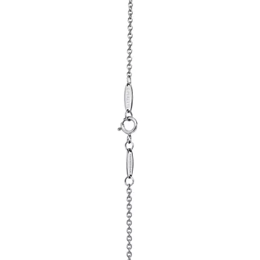 Elsa Peretti®:Open Heart Necklace in Platinum with Pavé Diamonds, 3