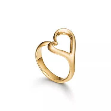 Elsa Peretti®:Open Heart Ring in Yellow Gold, 2