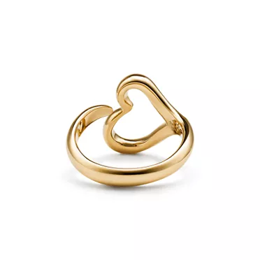 Elsa Peretti®:Open Heart Ring in Yellow Gold, 3