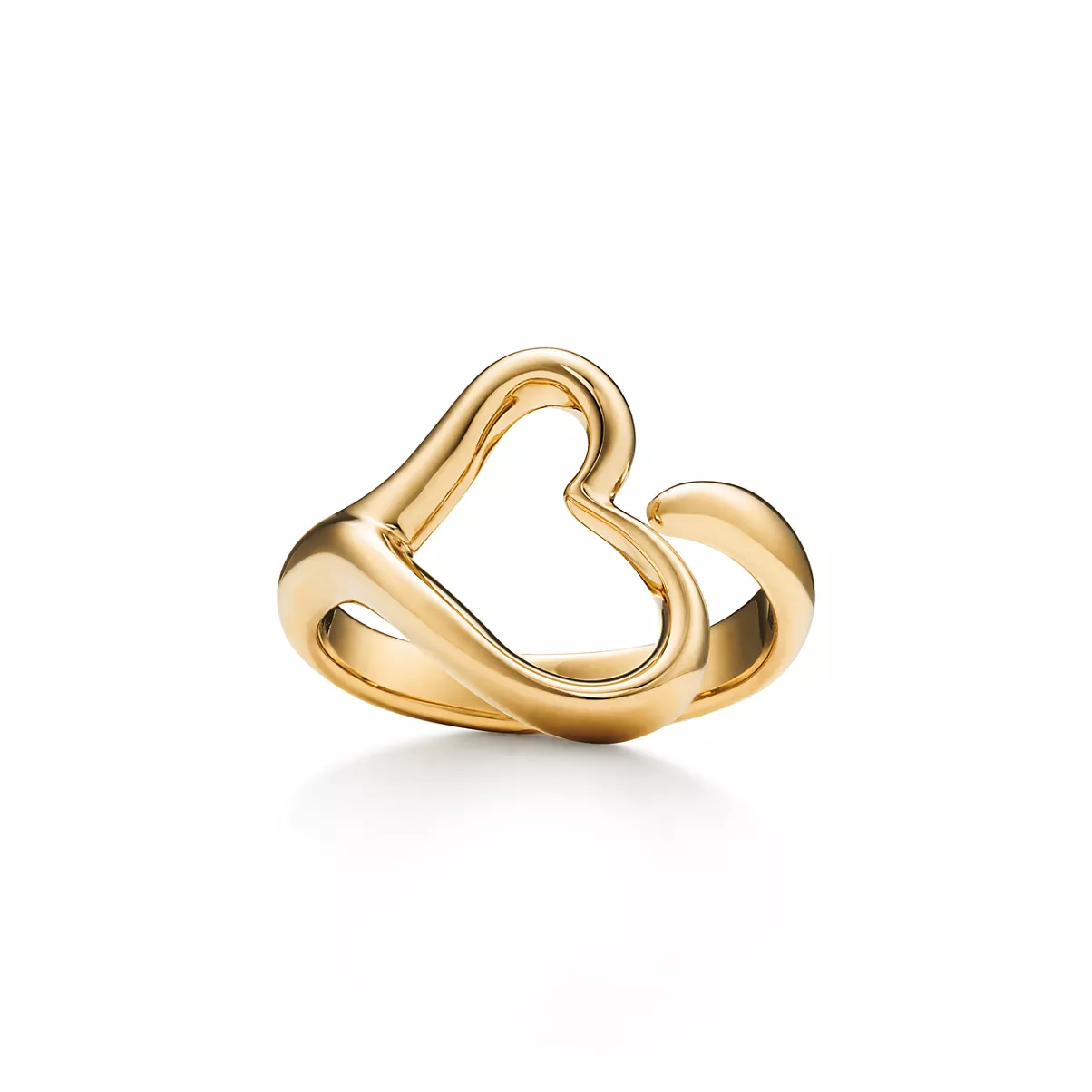 Open Heart Ring in Gelbgold
