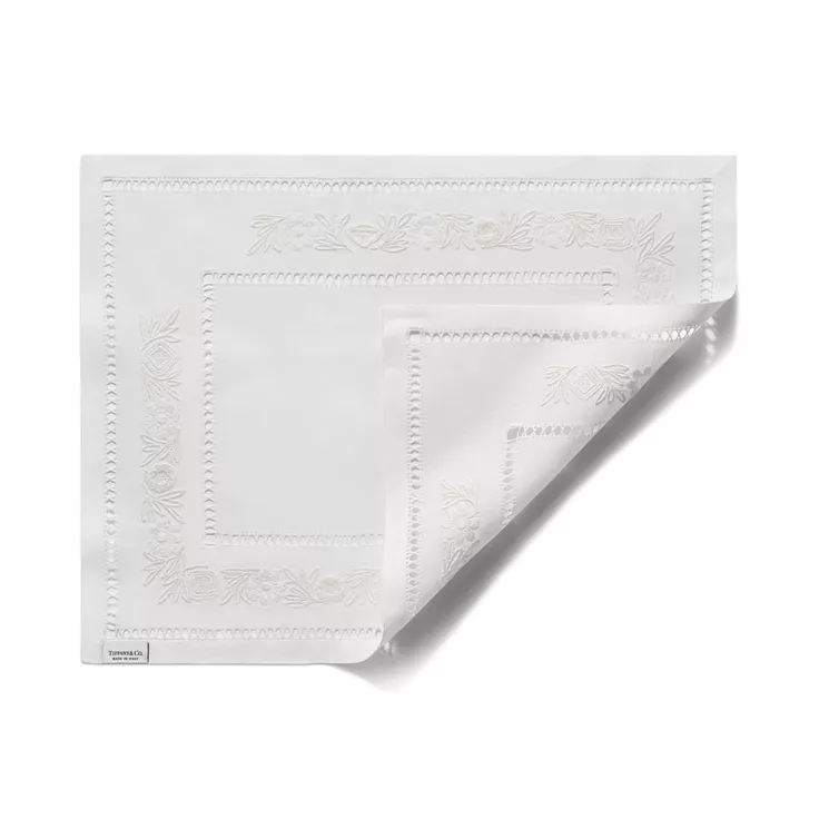 Tiffany Heritage:Place Mats Set of Four, in White Linen, 1