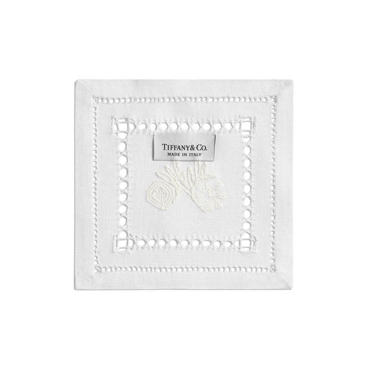 Tiffany Heritage:Coasters Set of Four, in White Linen image number 1