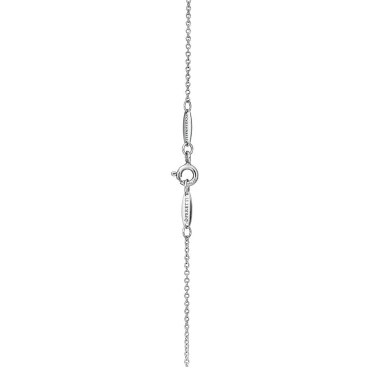 Elsa Peretti®:Open Heart and Diamonds by the Yard® Pendant in Platinum, 4