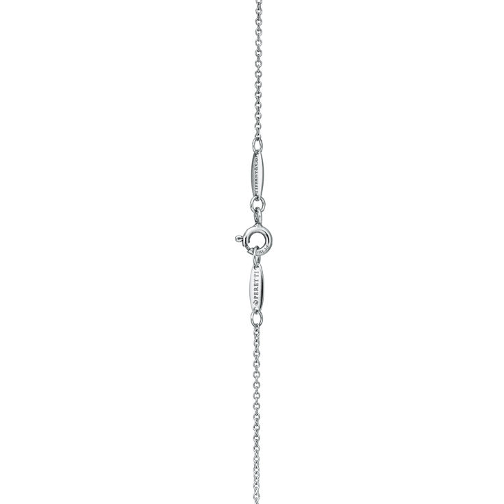 Elsa Peretti®:Open Heart and Diamonds by the Yard® Pendant in Platinum image number 4
