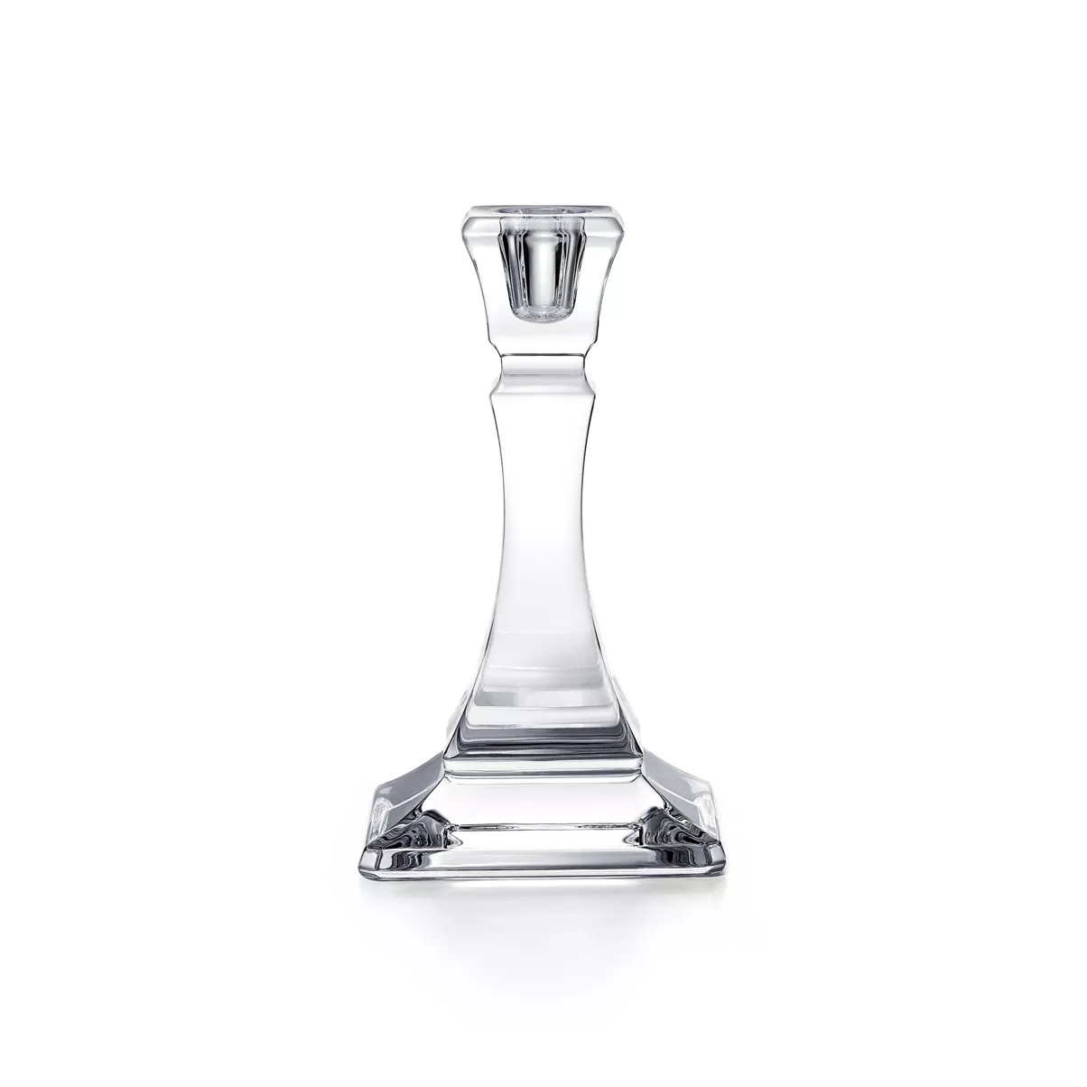 Square Candlestick in Crystal Glass