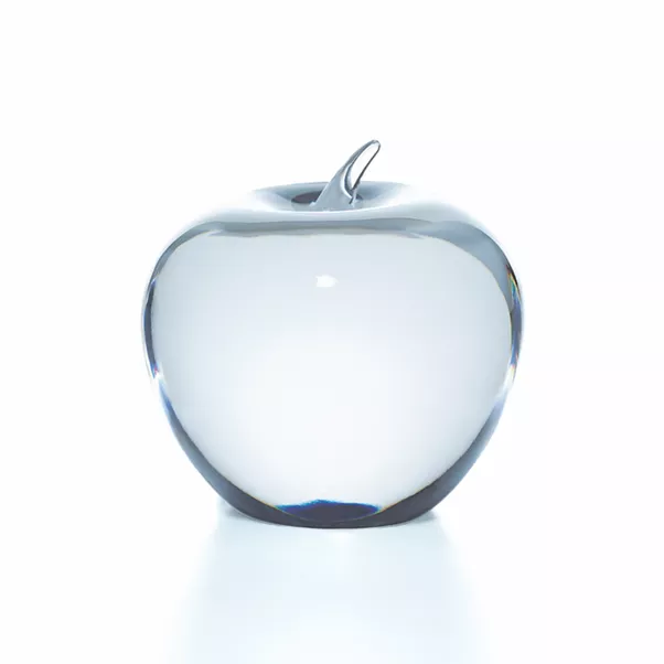 Apple Paperweight in Crystal Glass