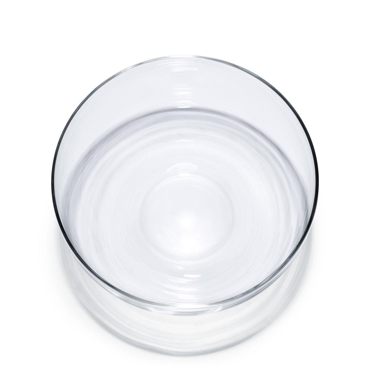 Large Round Bowl in Crystal Glass