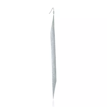Elsa Peretti®:Mesh Earrings in Sterling Silver with Diamonds, 2