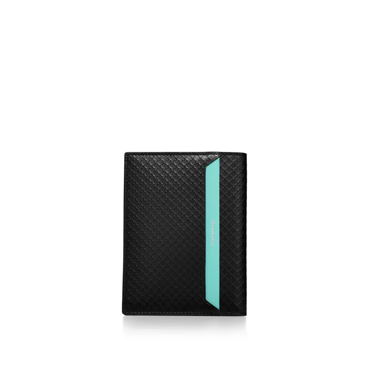 Tiffany T:Square Passport Cover in Black Leather, 1