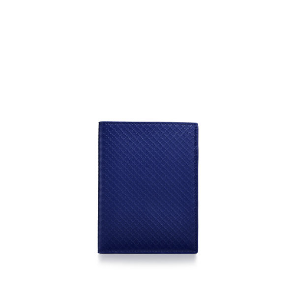 Tiffany T:Square Passport Cover in Vivid Tanzanite Blue Leather