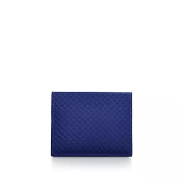 Tiffany T:Square Card Case in Vivid Tanzanite Blue Leather, 3