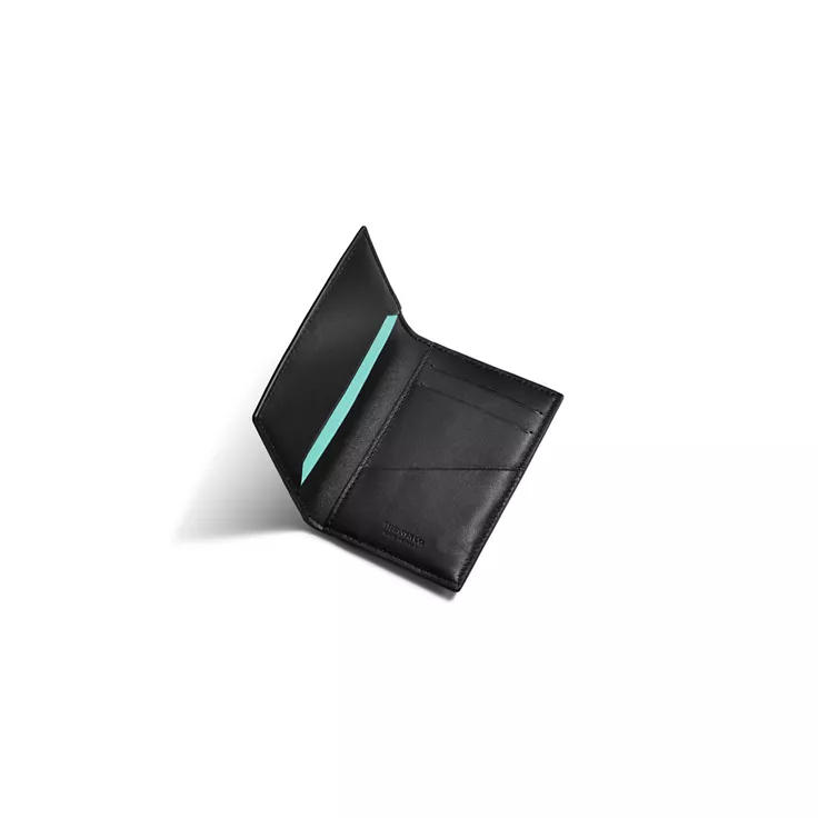 Tiffany T:Square Pocket Organiser in Black Leather, 1