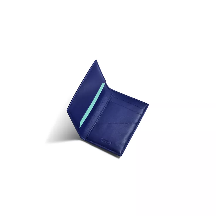 Tiffany T:Square Pocket Organizer in Vivid Tanzanite Blue Leather, 1