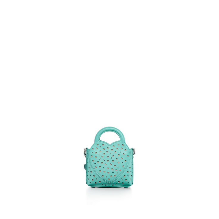 Return to Tiffany™:Perforierte Mikrotasche aus Leder in Tiffany Blue® Bildnummer 5