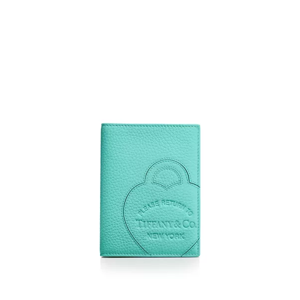 Passport Cover in Tiffany Blue® Leather