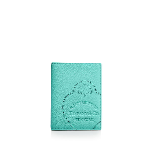Collezione Return to Tiffany™:Custodia per passaporto in pelle Tiffany Blue®