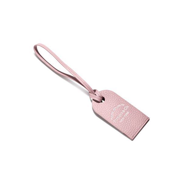 Return to Tiffany™:Luggage Tag in Crystal Pink Leather