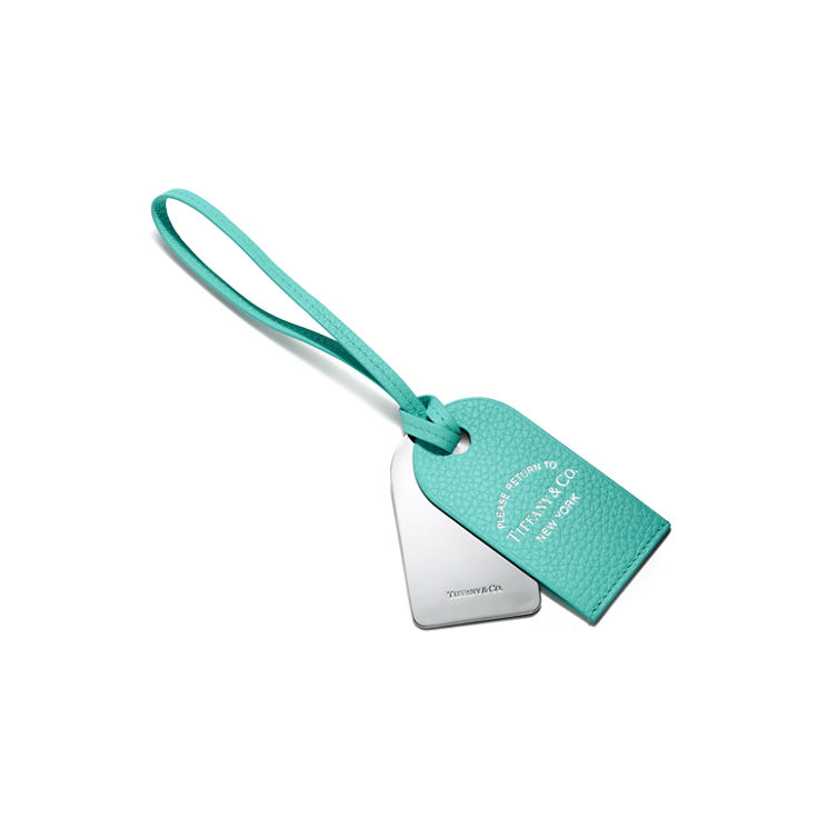 Return to Tiffany™:Luggage Tag in Tiffany Blue® Leather image number 1