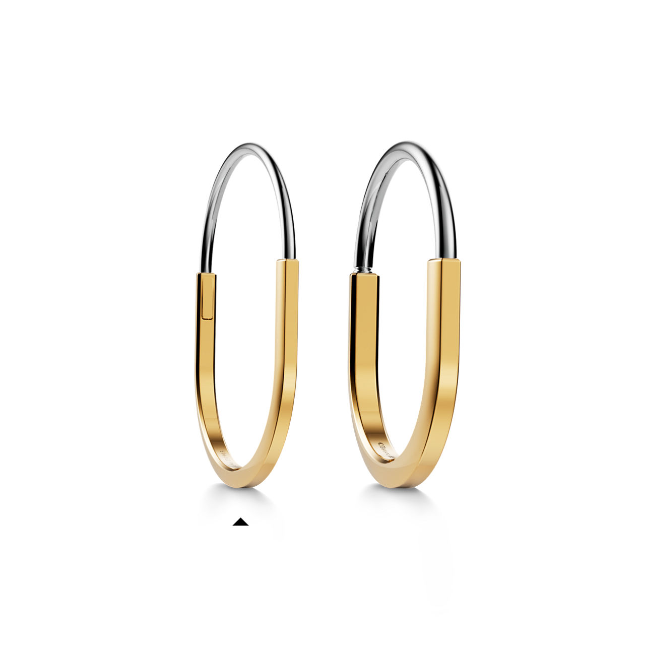 Tiffany Lock:Narrow Bangle in Yellow and White Gold image number 7