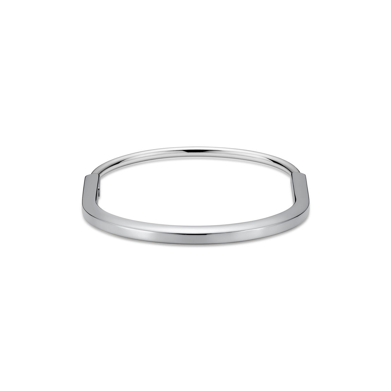 Tiffany Lock:Narrow Bangle in White Gold image number 6