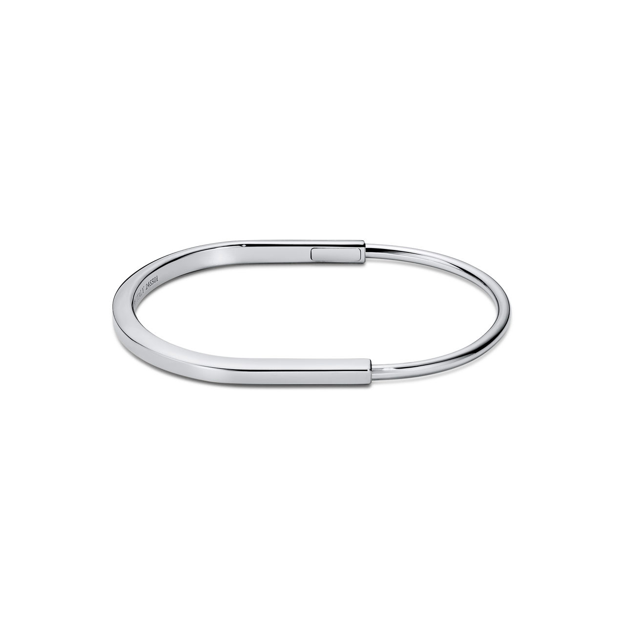 Tiffany Lock:Narrow Bangle in White Gold image number 0