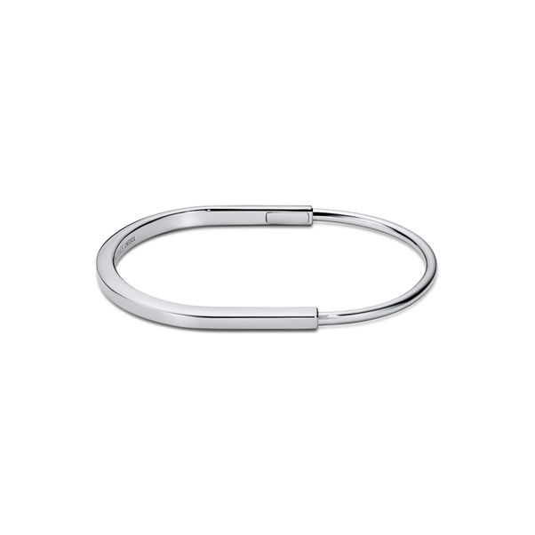 Tiffany Lock:Narrow Bangle in White Gold