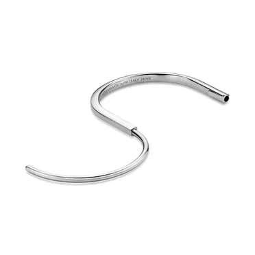 Tiffany Lock:Narrow Bangle in White Gold, 6