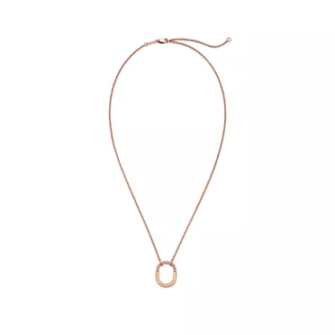 Tiffany Lock:Small Pendant in Rose Gold with Diamonds, 3