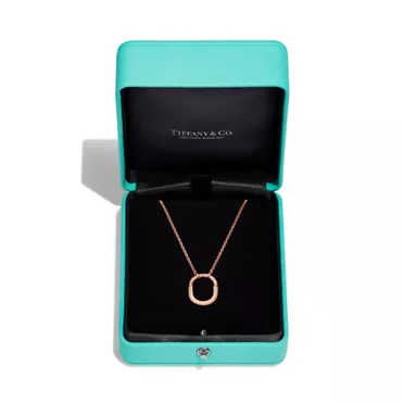 Tiffany Lock:Small Pendant in Rose Gold with Diamonds, 6