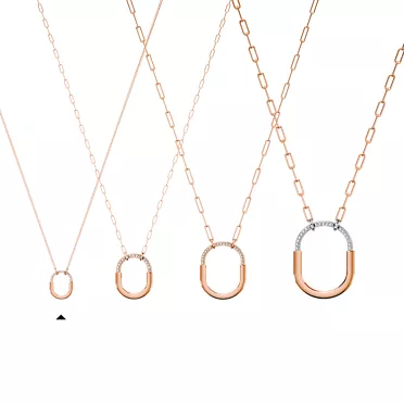 Tiffany Lock:Small Pendant in Rose Gold with Diamonds, 7